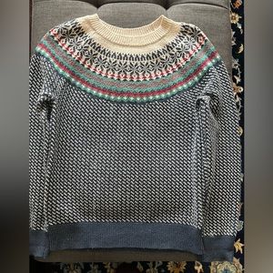 Crewcuts Fair Isle Raglan Sleeve Boy 10-11 Wool Sweater EUC, pretty!